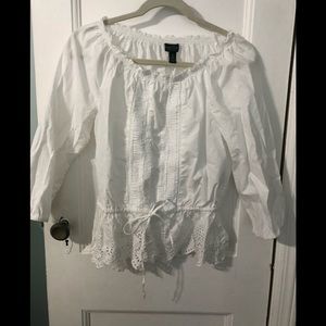 EUC Lauren Ralph Lauren white top
